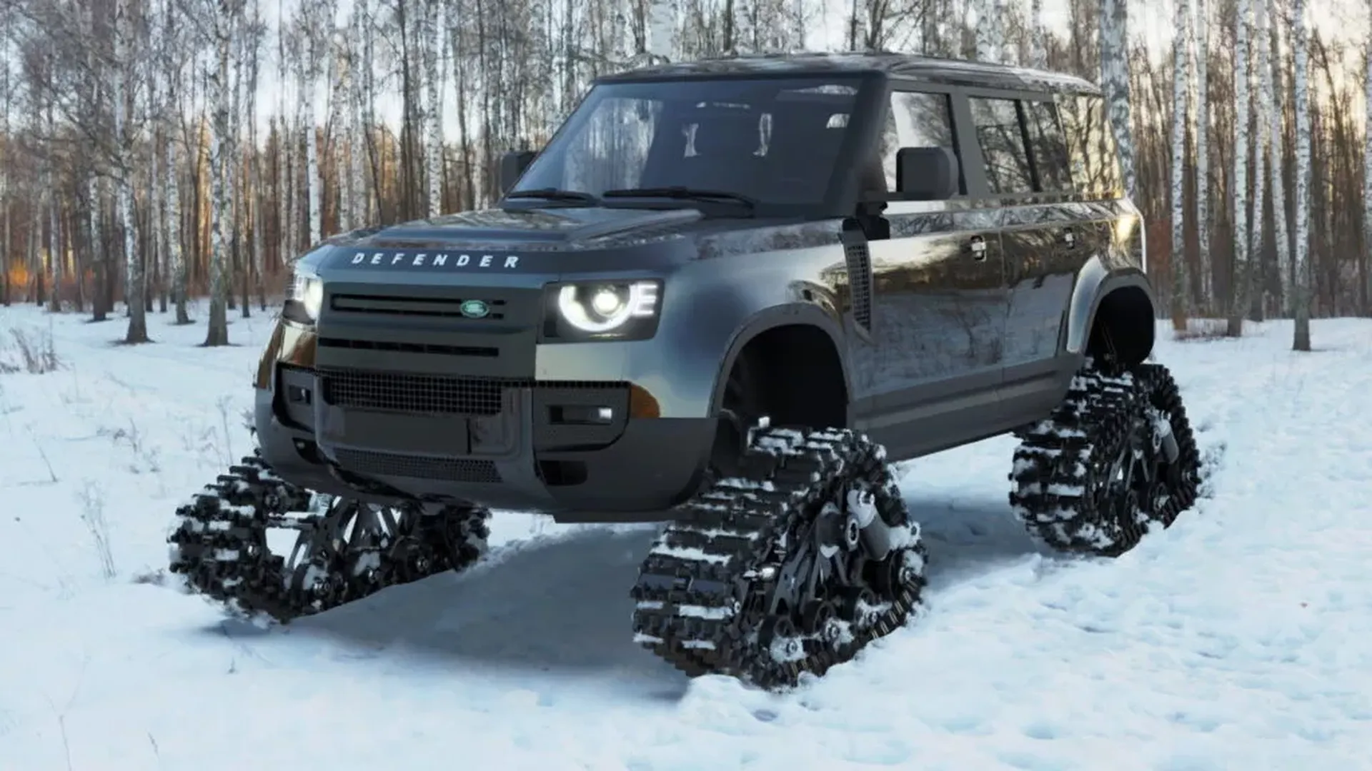 ¿Quieres equipar tu Land Rover Defender con unas orugas?